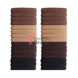 Elastice pentru codite Cod EL012BB, set 24 bucati Maro mixt